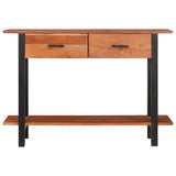Console Table with Drawer Brown and Black 110 x 30 x 75 cm 4104004