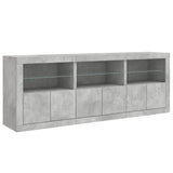 Sideboard with LED Lights Concrete Grey 181.5x37x67 cm 3209005