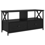 TV Cabinet Black Oak 90 x 33 x 45 cm Engineered Wood and Steel 881303