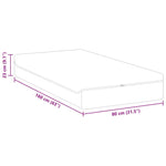 Mattress White and Grey 80 x 160 cm Pocket Spring 4106358