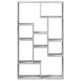 Bookcase Concrete Grey 72x20x120,5 cm Engineered Wood 858159