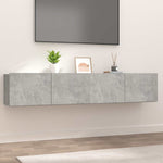 TV Cabinets 2 pcs Concrete Grey 80x30x30 cm Engineered Wood 804539