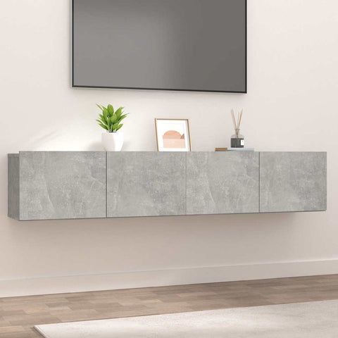 TV Cabinets 2 pcs Concrete Grey 80x30x30 cm Engineered Wood 804539