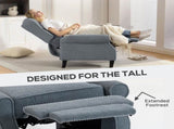 Recliner Armchair with Extended Leg Rest - Grey T3398P424906