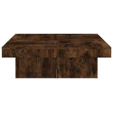 ZNTS Coffee Table Smoked Oak 90x90x28 cm Engineered Wood 826635