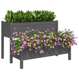 Planter Grey 110x84x75 cm Solid Wood Pine 822264