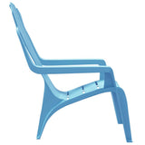 Garden Chairs 2 pcs for Children Blue 37x34x44 cm PP Wooden Look 364739