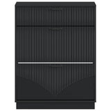 Shoe Cabinet HOORN 78 x 24 x 100 cm Engineered Wood Black 897316