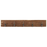 Hall Hanger with 5 Hooks 100x2.5x15 cm Solid Reclaimed Wood 321950
