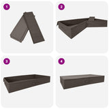 Storage Box 6 pcs Grey 90 x 48 x 15 cm Non-woven fabric 42024640