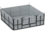 Steel Dog Whelping Box with Washable Whelping Pad, Wind-Resistant Cloth, for Small, Medium Dogs, 122 T3398P425271