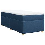 Box Spring Bed with Mattress Blue 90x200 cm Fabric 3285351
