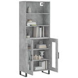 Highboard Concrete Grey 69.5x34x180 cm Engineered Wood 3189345