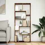 Room Divider Bookcase Old Wood 67x25x161.5 cm Engineered Wood 858082