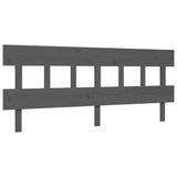 Bed Frame without Mattress Grey 200x200 cm Solid Wood 3195178