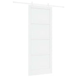 Sliding Door White 93 x 232 cm Solid Pine Wood 3333603