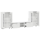 TV Cabinet Set FLORIN 3 pcs High Gloss White Engineered Wood 3397938