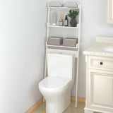 Toilet Rack White 63.5x32x179 cm Solid Wood Pine 824654