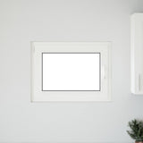 Basement Window RISOR 80 x 60 cm PVC and Glass White 42047199