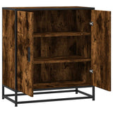 Sideboard Smoked Oak 68x35x76 cm Engineered Wood and Metal 848966