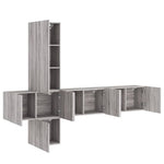 5 Piece TV Wall Units Grey Sonoma Engineered Wood 3216462