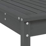 5 Piece Garden Bar Set Grey Solid Wood Pine 3157741