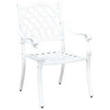Garden Dining Set 5 pcs White Aluminium 3334694