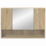 Mirror Cabinet Sonoma Oak 80 x 17 x 55 cm Engineered Wood 883356