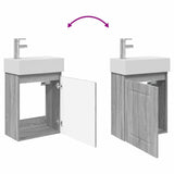 Bathroom Vanity Unit with Tap Grey Sonoma 45.5 x 22.5 x 84 cm 889507