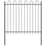 Garden Fence 6 pcs Grey 10.2 x 1.5 m Powder-coated Steel 3334117