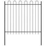Garden Fence Grey 5.1 x 1.5 m Powder-coated steel 3334057