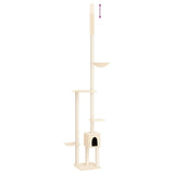 Floor to Ceiling Cat Tree Cream 258.5-284.5 cm 171717