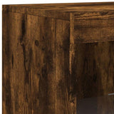 Sideboards with LED Lights 3 pcs Smoked Oak Engineered Wood 3209139