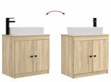 Bathroom Vanity with Sink Sonoma Oak 54 x 35 x 83 cm 890132