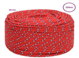 Multipurpose Utility Rope 8 mm 250 m Red PP 420 kg Max Load 3473293
