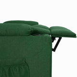 Recliner Chair Dark Green Fabric 339088