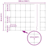 Field Fence Silver 50 x 0.8 m Galvanised steel 42005829