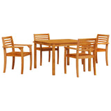 Garden Dining Set 5 pcs Brown Solid Acacia Wood 3375672