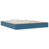 Ottoman Bed Frame No Mattress Dark Blue 200x200 cm Velvet 3310989