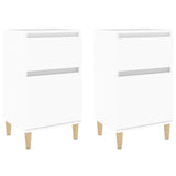 Bedside Cabinets 2 pcs White 40x35x70 cm 819693