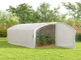 Polytunnel Greenhouse Walk-in Grow House with UV-resistant PE Cover, Door, Galvanised Steel Frame, 4 T3398P315937