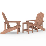 Garden Chair Brown HDPE , steel Medium 3095706