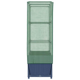 Raised Bed with Greenhouse Cover Rattan Look 80x40x138 cm 4015828