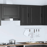 Kitchen Wall Cabinet Porto Black Engineered Wood 854018