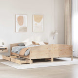 Bed Frame without Mattress 160x200 cm Solid Wood Pine 3301782