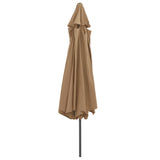 Garden Parasol with Metal Pole 390 cm Taupe 47381
