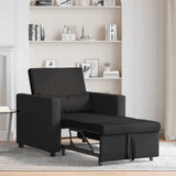 Pull out Sofa Bed Single Black 90 x 165 x 87 cm Fabric 42002686