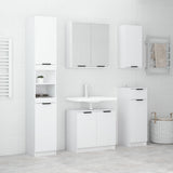 5 Piece Bathroom Cabinet Set White Engineered Wood 3115852