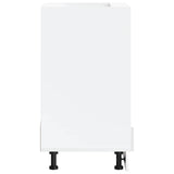 Oven Cabinet "Lucca" High Gloss White Engineered Wood 853759