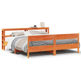 Bed Frame without Mattress Wax Brown 180x200 cm Super King Solid Wood Pine 3306179